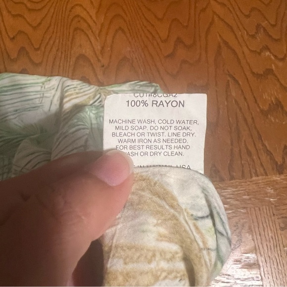 Hula Moon By Jams World Short Sleeve Mini Dress Astoria Leaf Print XS Relaxed - Picture 8 of 14